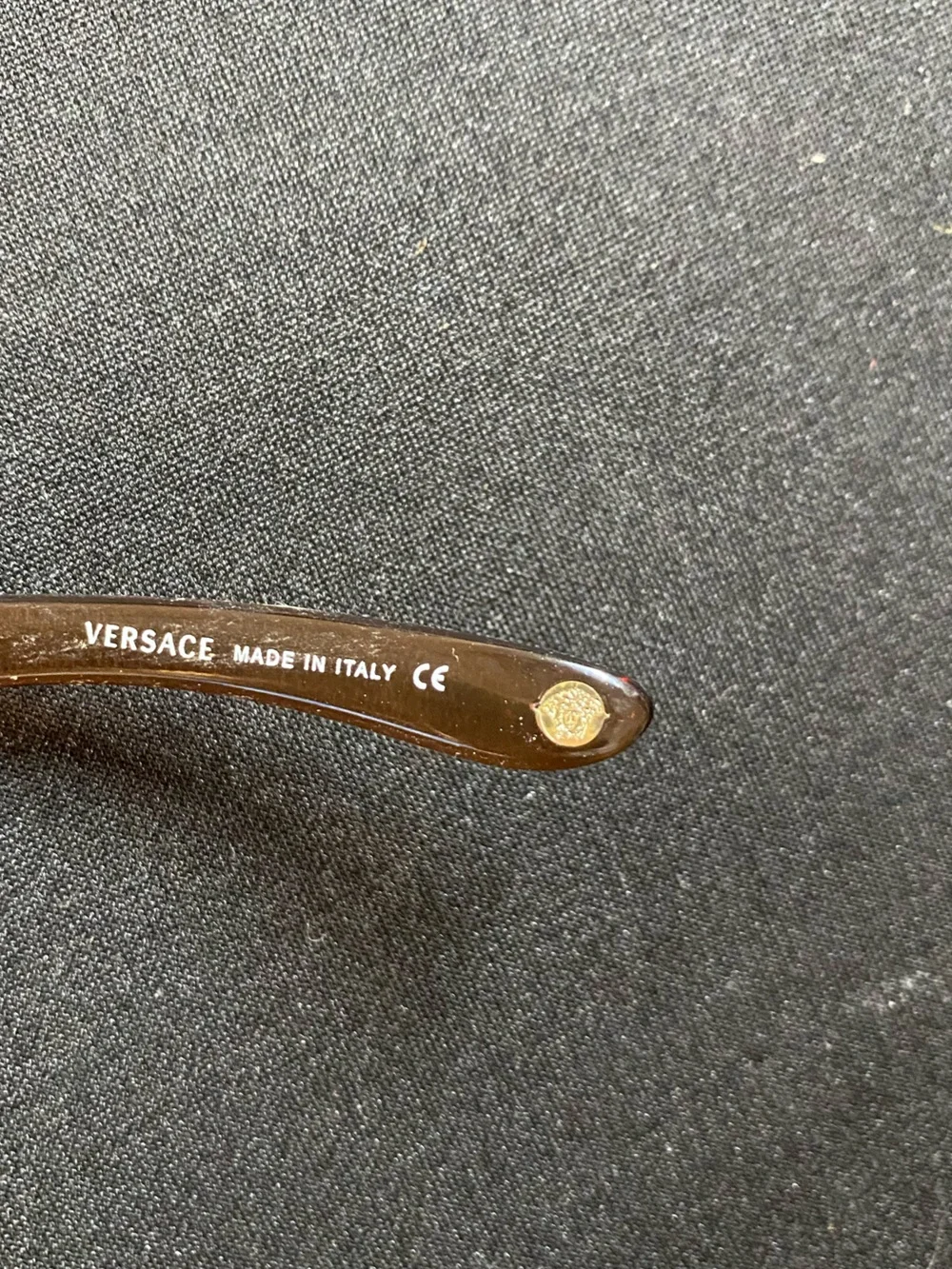 Versace Brown Amber Oversized Sunglasses